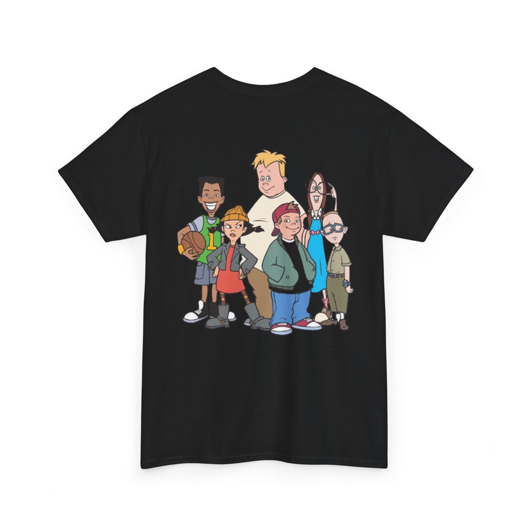 Cartoon Kids Crew Tee | Back Graphic, Animated Group Illustration