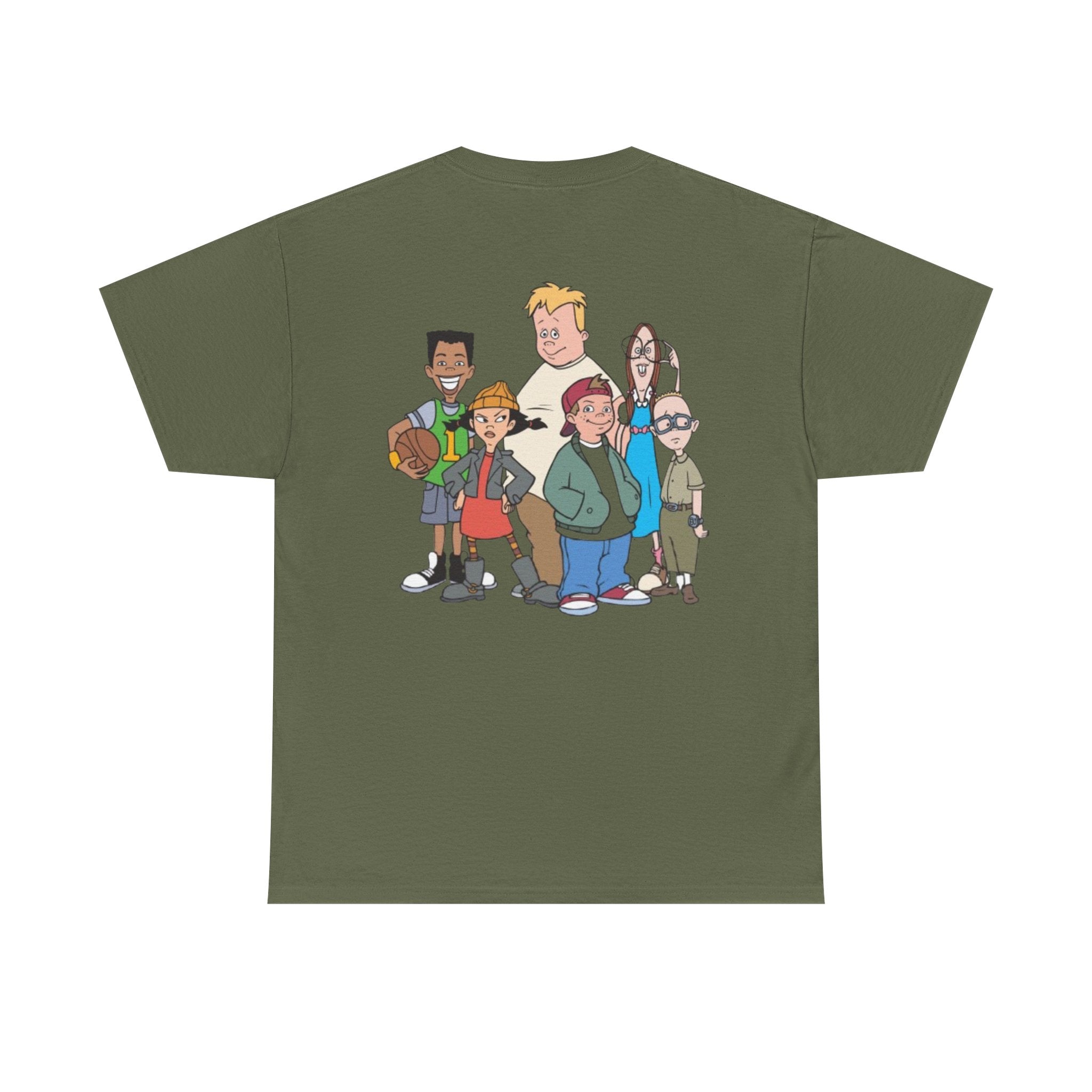 Cartoon Kids Crew Tee | Back Graphic, Animated Group Illustration