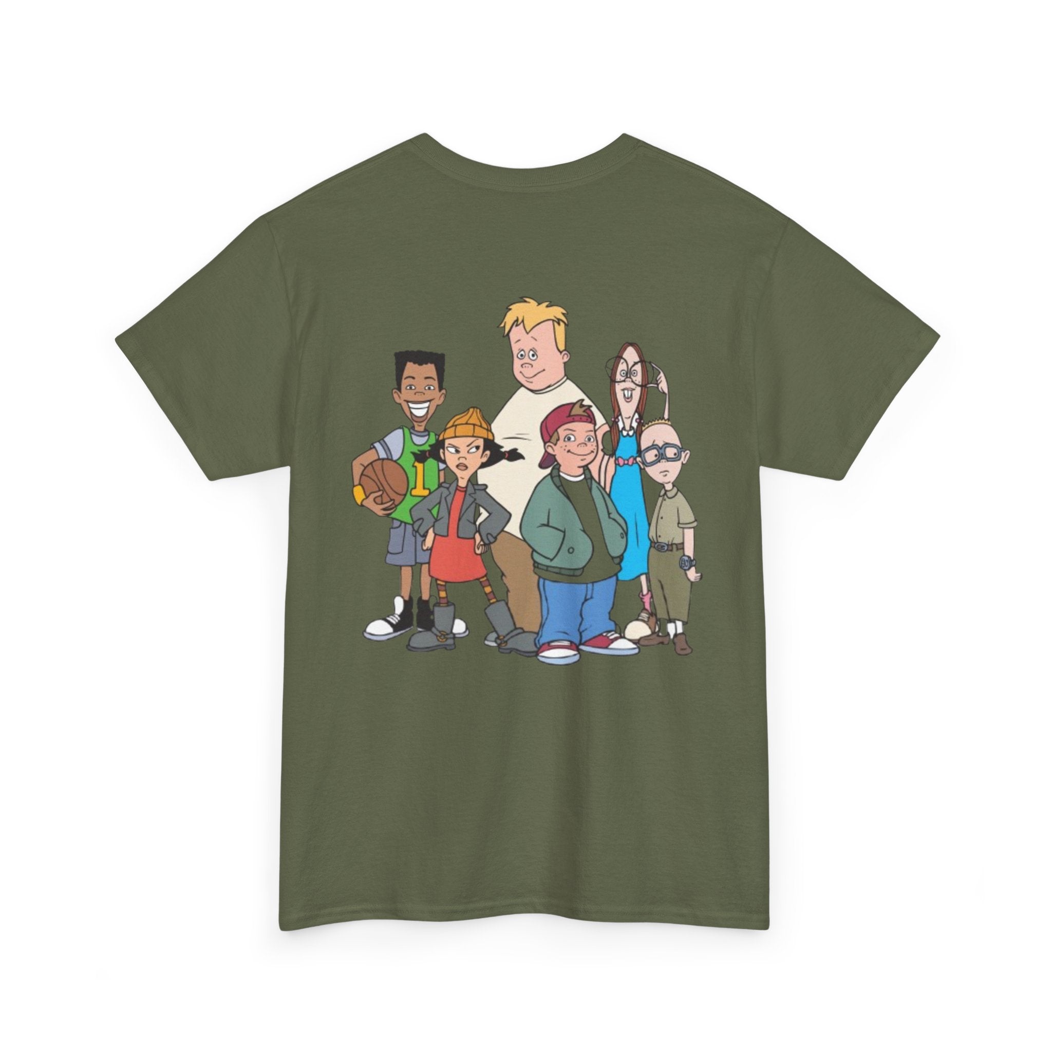 Cartoon Kids Crew Tee | Back Graphic, Animated Group Illustration