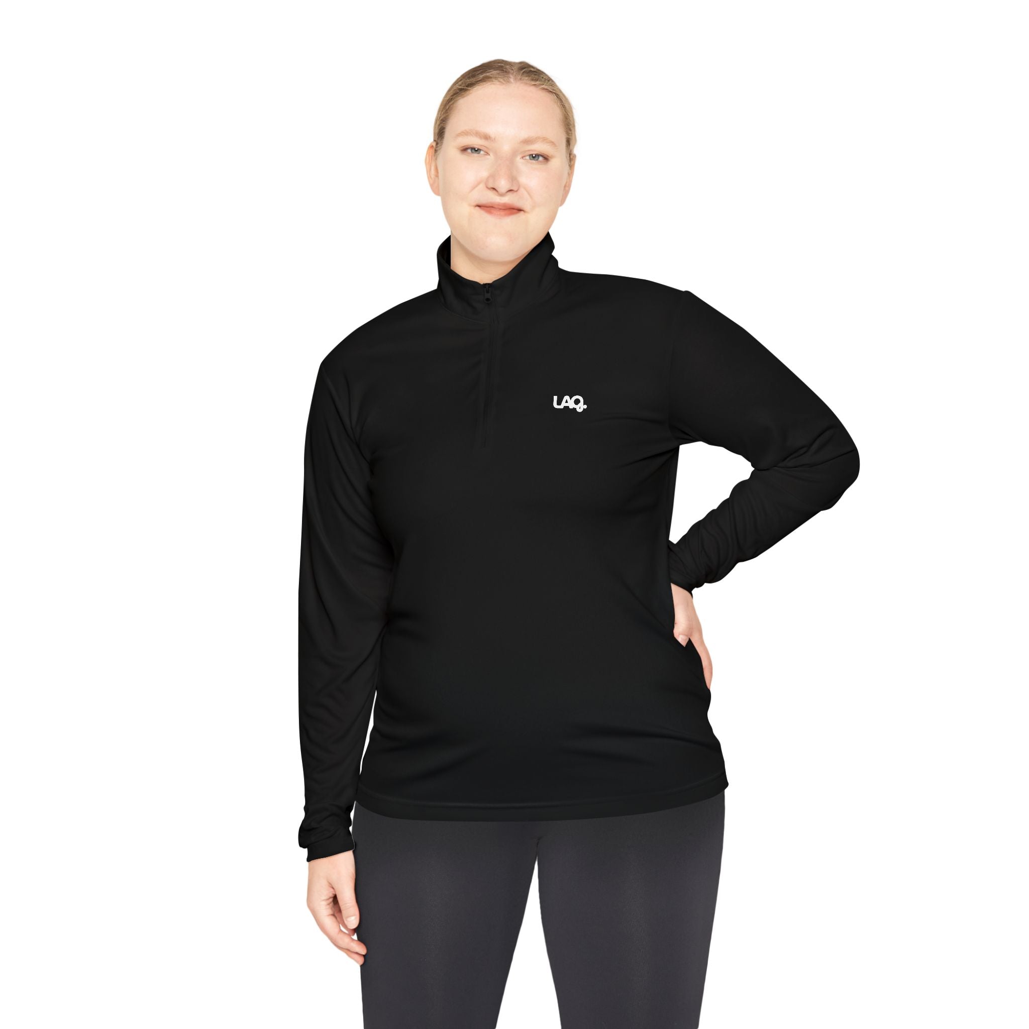 Quarter-Zip Pullover — Minimal Logo Performance Pullover