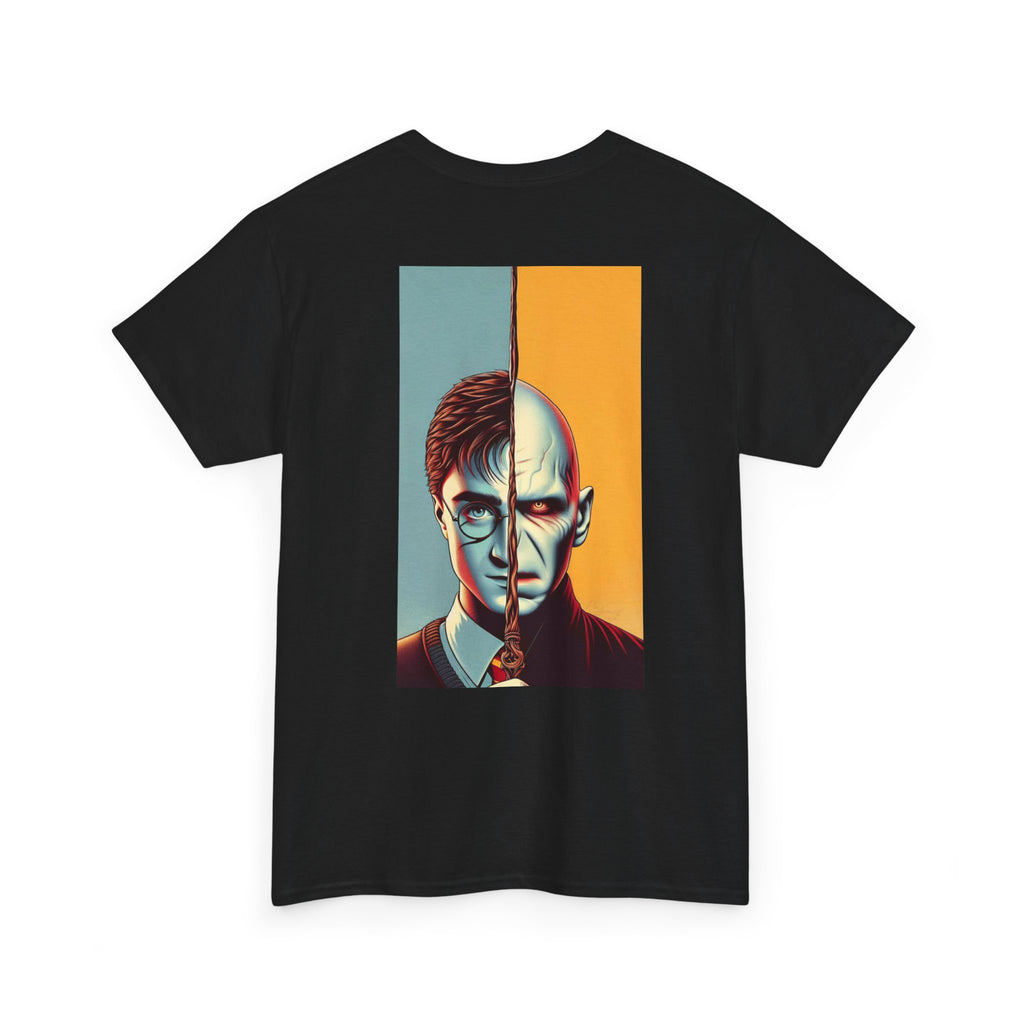 Two-Faced Portrait T-Shirt | Split Character Illustration