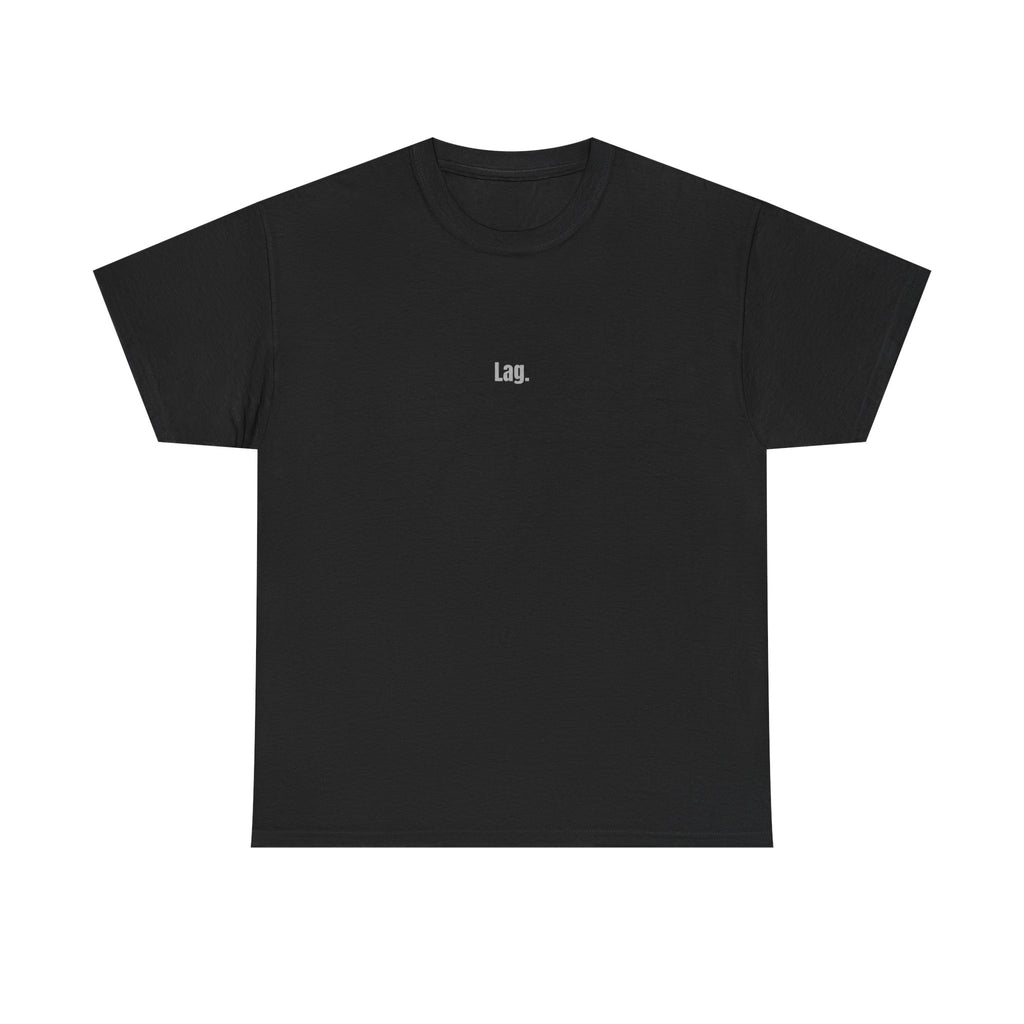 Pizza Slice Graphic Tee — Minimal 'Lag.' Front Logo, Back Pepperoni Pizza Art