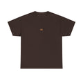 Lag. Minimalist Brown Tee — Small Center Chest Text Shirt