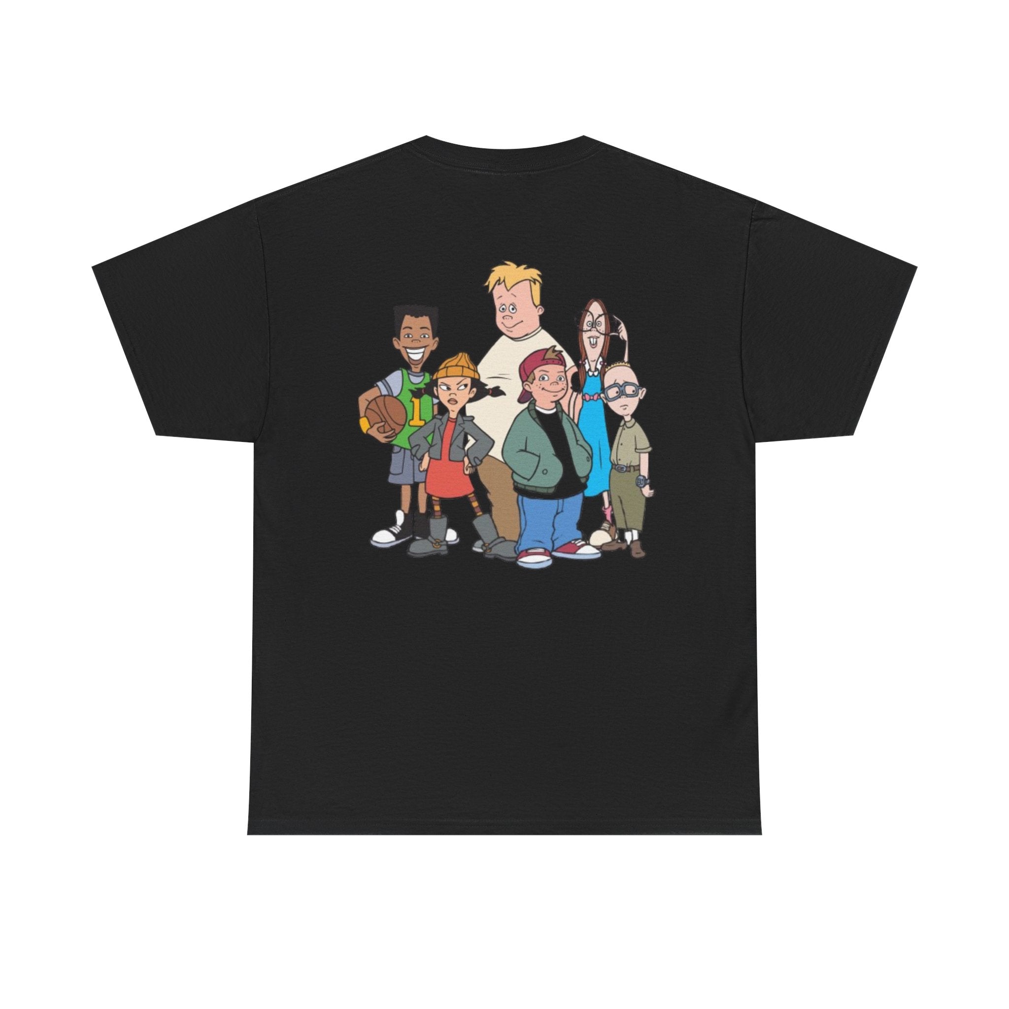 Cartoon Kids Crew Tee | Back Graphic, Animated Group Illustration