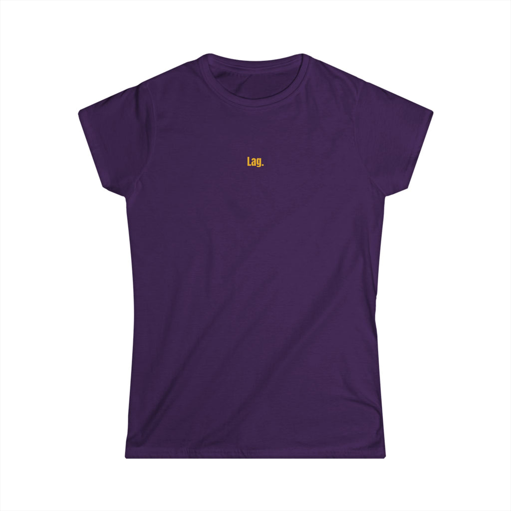 Minimal Gold 'LAW' Women's Tee — Simple Legal Advocate Graphic Shirt