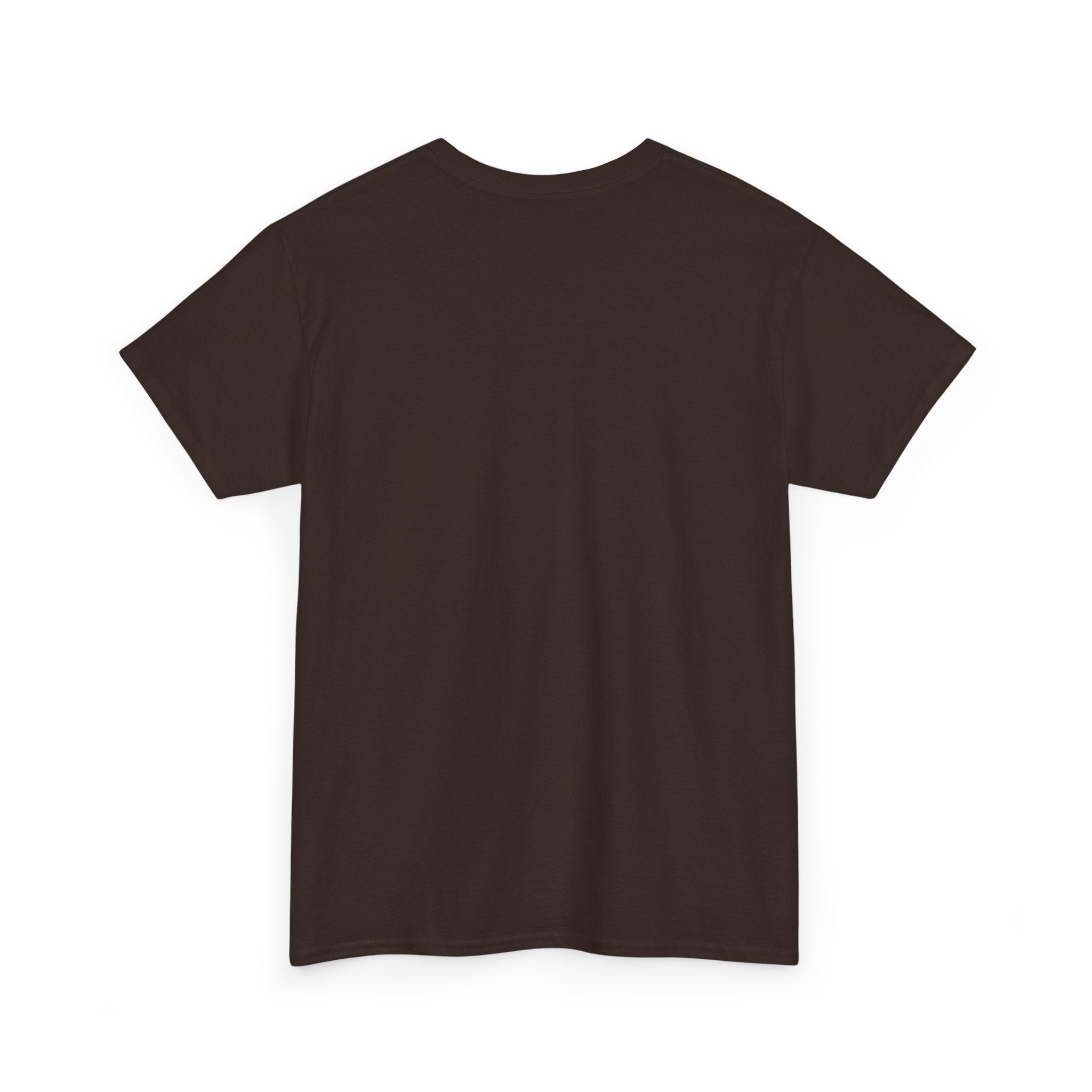 Lag. Minimalist Brown Tee — Small Center Chest Text Shirt