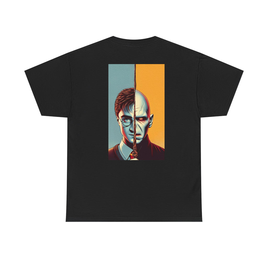 Two-Faced Portrait T-Shirt | Split Character Illustration