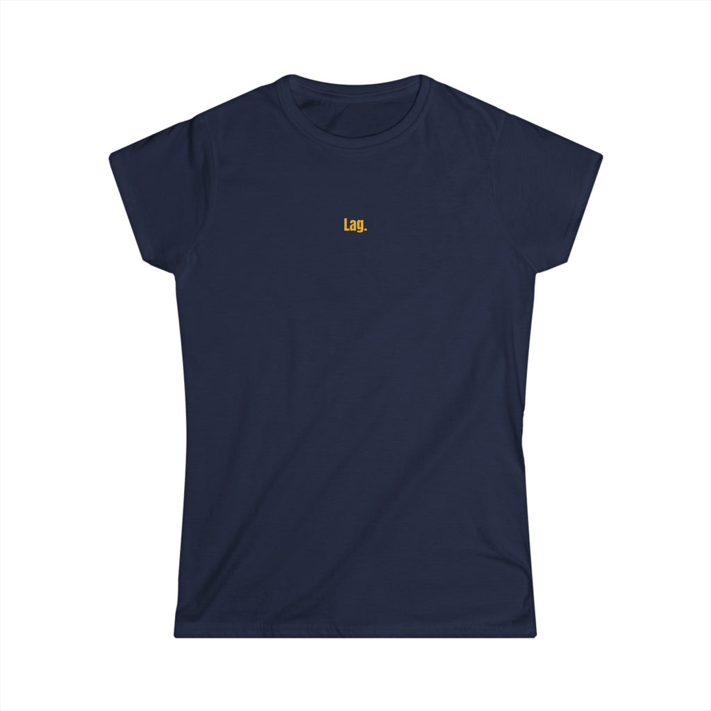 Minimal Gold 'LAW' Women's Tee — Simple Legal Advocate Graphic Shirt